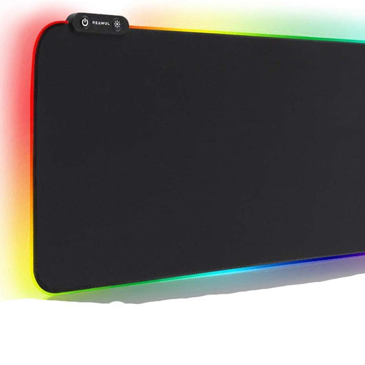 Large RGB Gaming Mouse Pad 14 Modes Oversized Glowing Led Extended Mousepad, Anti-Slip Rubber Base and Waterproof Surface, Extra Large Soft Led Computer Keyboard Mouse Mat - 31.5 X 11.8In